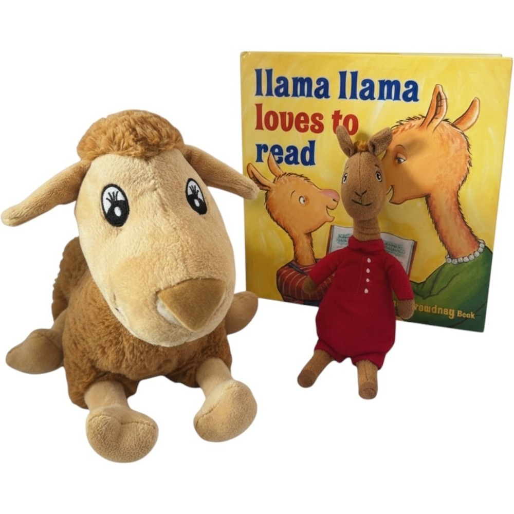 LLAMA LLAMA Red Pajama 10", Mama Llama, & Book Stuffed Plush Lot of 3
